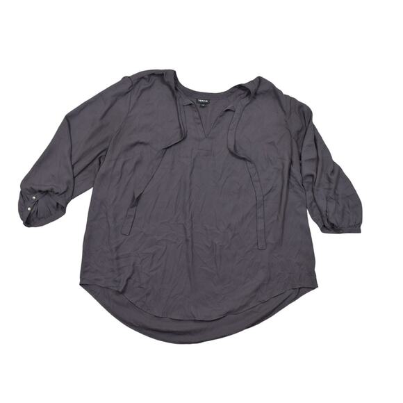 Torrid Plus Size 3 Purple Polyester Blouse, V Neck Long Sleeve Light Fabric - Picture 1 of 7